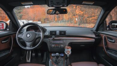 black vehicle interior