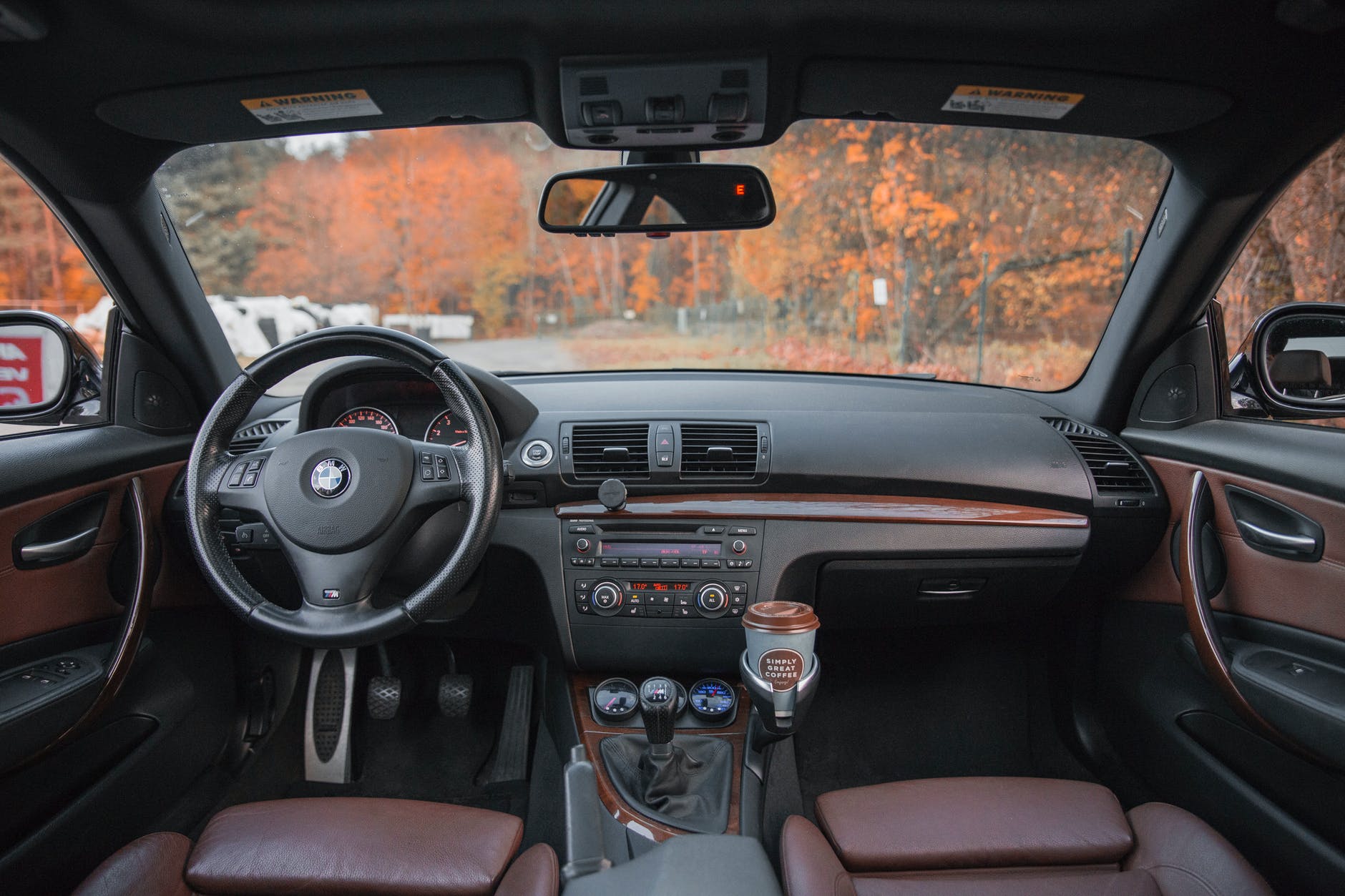 black vehicle interior