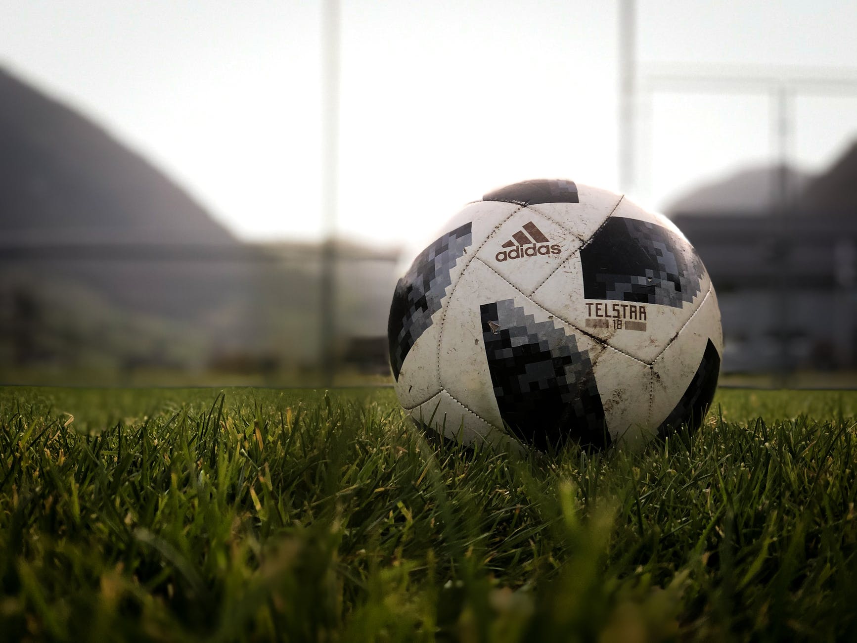 a soccer ball on the grass
